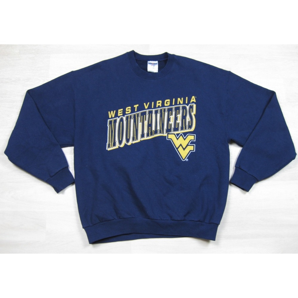Vintage 90s West Virginia Mountaineers Crewneck Sweatshirt (L) NCAA Football